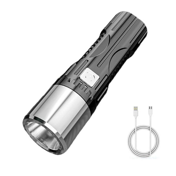 LED lommelygte USB genopladelig lys søgelygte