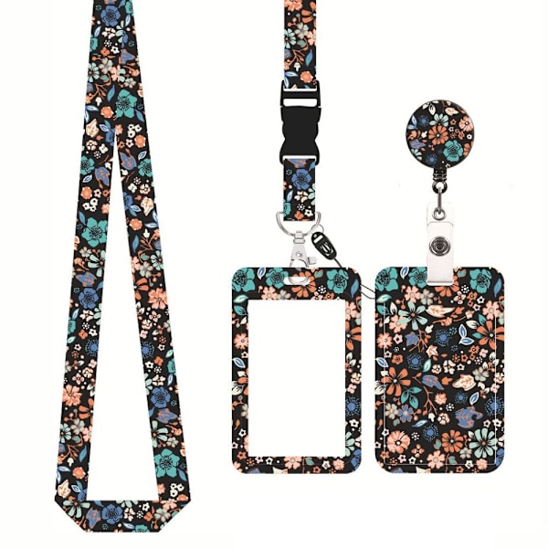 Badge Case Kortholder SMÅ BLOMSTER SMÅ BLOMSTER small flowers