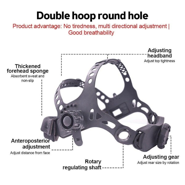 Svejsehjelm pandebånd Svejseansigtsdæksel bøjle 3 3 3