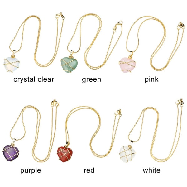 Classic Love Opal Powder Diamond Castle Halsband red