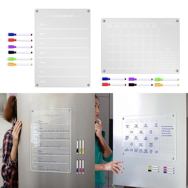 Kjøleskapsklistremerke Kalender Board Planner 01-A3 01-A3 01-A3