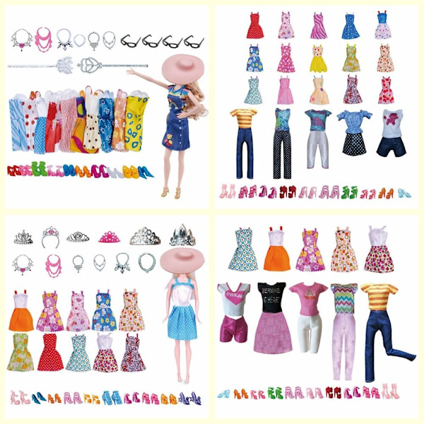 20/30/32PCS Random Doll Accessoarer Kläder Skor 32PCS-A 32PCS-A