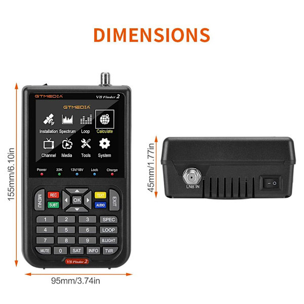 Satellitsignalfinder DVB-S/S2/S2X GTMEDIA V8 Finder 2