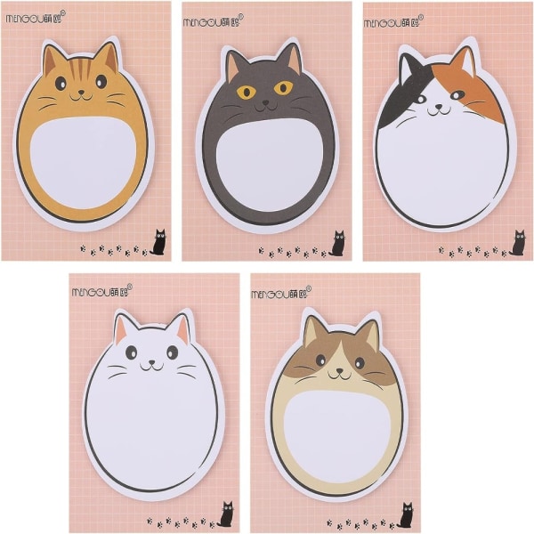 Kawaii Animal Self-Stick Notes Cartoon Cat Self-Stick Memo Pads