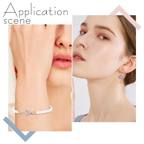 10 st Flower Link-kopplingar Cubic Zirconia Link-kopplingar
