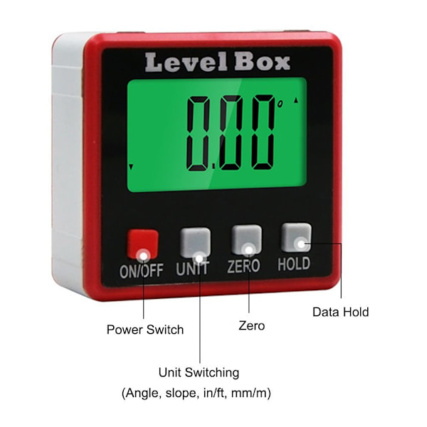 Digitalt inklinometer elektrongoniometre 4*90 grader