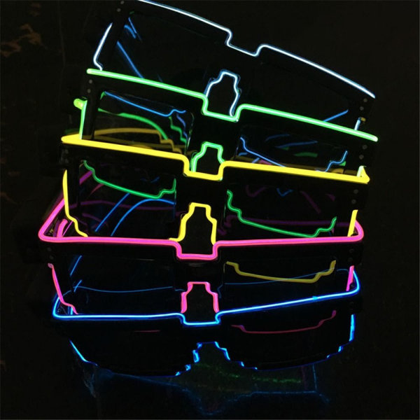 Mosaik LED-briller LED-oplyste briller Glow in the Dark NEON Neon Green