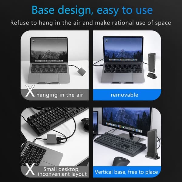 13 i 1 Typ C HUB USB-C Splitter Dock Station
