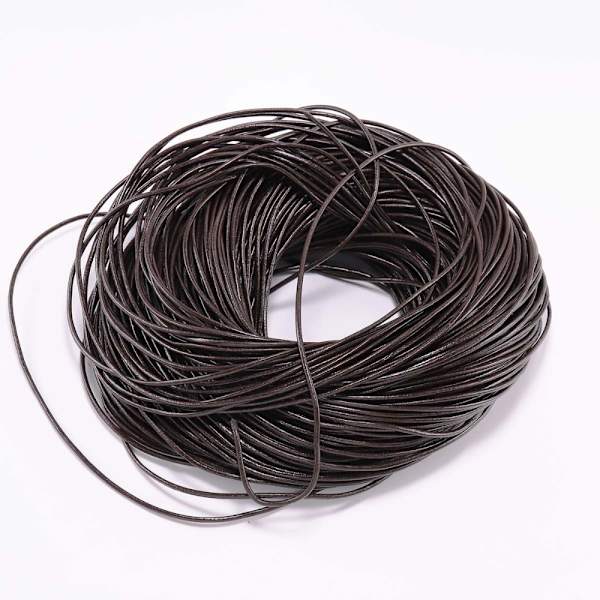 2 Meter Rund Thong Cord Halskæde Armbånd Reb BRUN 4MM 4MM brown 4mm-4mm
