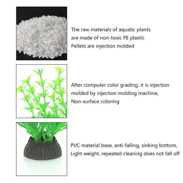 Kunstig Plante Akvarium Dekor GRØNNE LØDER GRØNNE LØDER Green Leaves