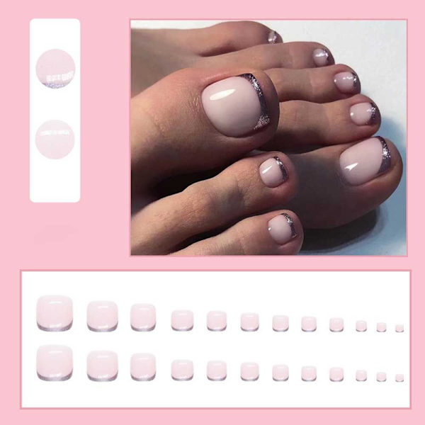 Fake Varpaankynnet White Edge 5 5 5