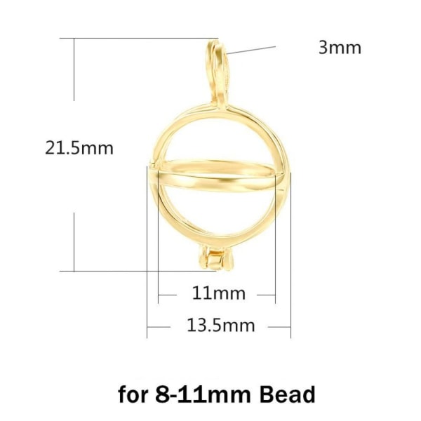 Stone Bead Cage Holder Pendel Stone Holder Pendel SILVER Silver Style 3-Style 3
