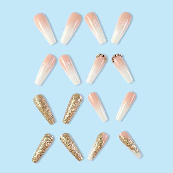 Christmas French Fake Nails Ballerina False Nail 1 1 1