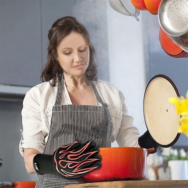 BBQ Gloves lämpöeristyskäsine PUNAINEN red