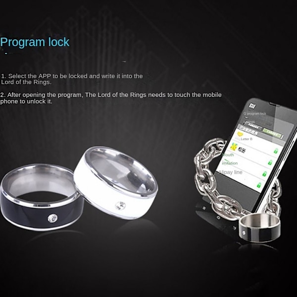 NFC Smart Ring Finger Digital Ring SORT 7 7 BLACK 7-7
