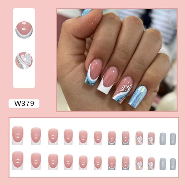 24st False Nails Short Square DY491 DY491 DY491