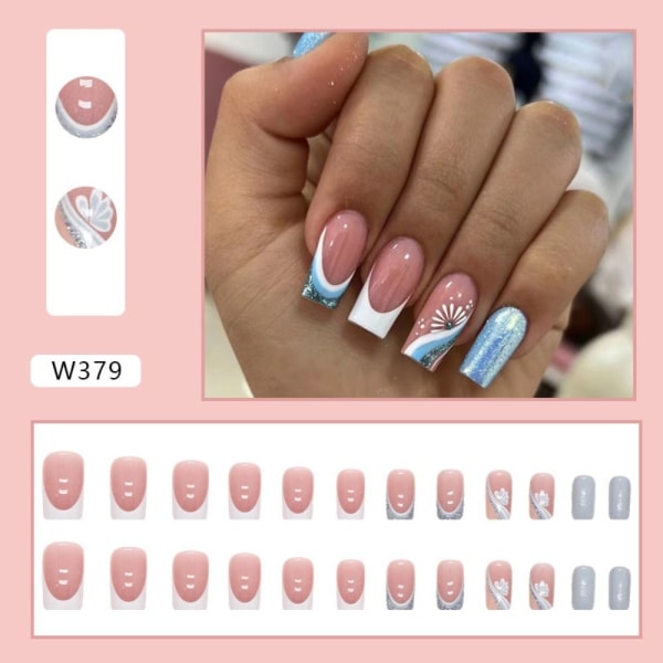 24st False Nails Short Square W385 W385 W385