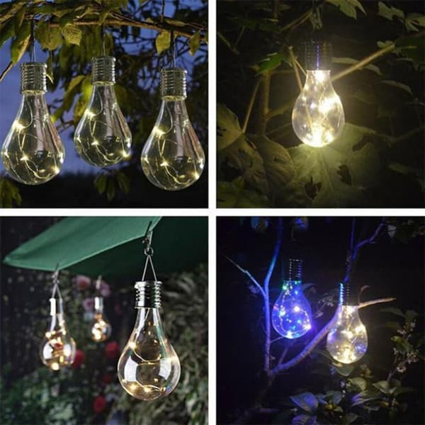Solcellsdriven hängande lampa TRANSPARENT transparent
