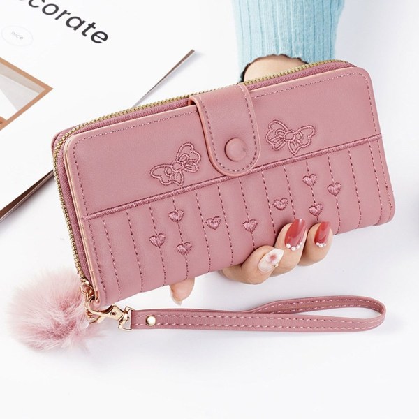 Nahkainen lompakko Kolikkokukkaro PINK Pink