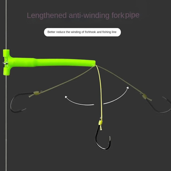 1 æske Anti-tangle Tandem fiskekroge Tandem fiskekroge 3 3 3