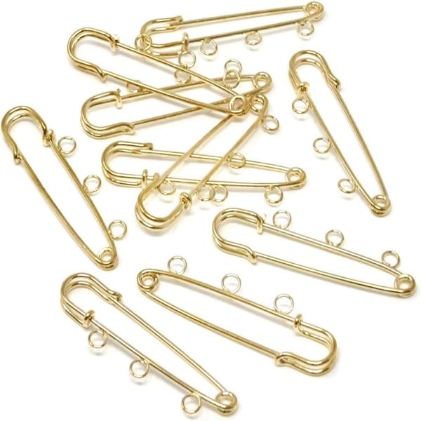 Pins Säkerhetsnålar 3 hål brosch
