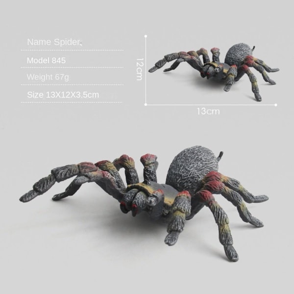 2/4 stk stor kunstig edderkopp Halloween skumle rekvisitter SETT MED 4 Set of 4