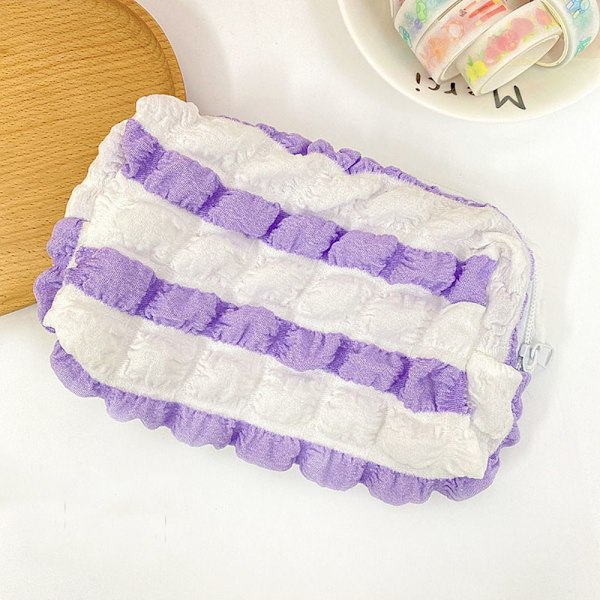 Puff Pencil Bag Paperilaukku PURPLE purple
