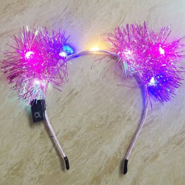 LED-farget kranskronehodebånd 2 2 2