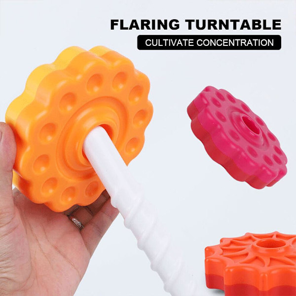 Gears Stapling Ringar Leksak Spinning Stacker för förskolepresent
