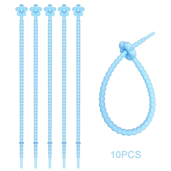 10 st buntband silikonrep FÄRG 9 FÄRG 9 Color 9