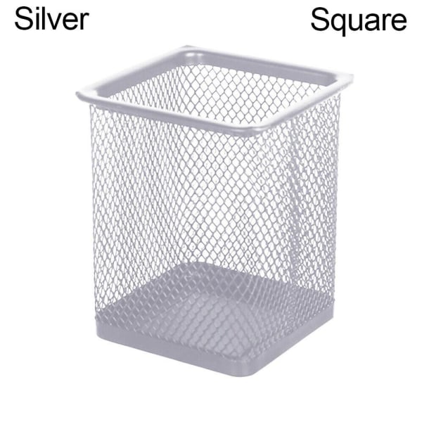 Mesh Pen Pot Kynäpidike SILVER SQUARE SQUARE Silver Square-Square