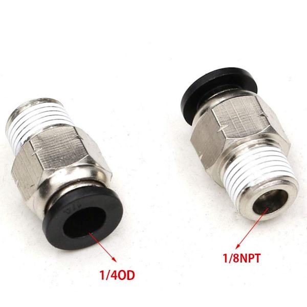 5Pak Push To Connect Slangefitting Quick Connect Air Fittings