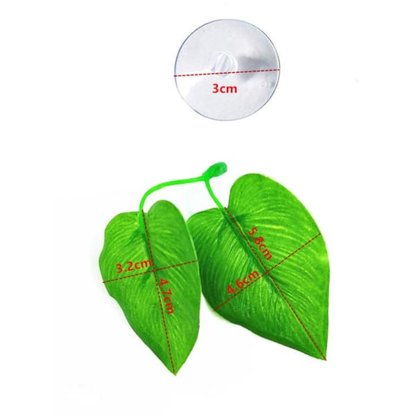 4 stk kunstige bladplanter akvarium