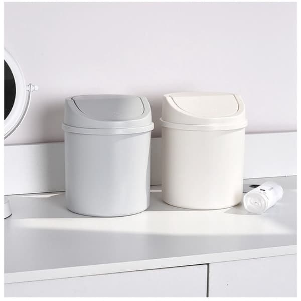 Mini Desktop Bin Liten papperskorg VIT white