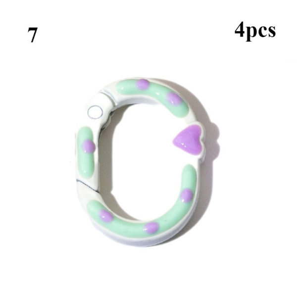 4st fjäder ovala ringspännen Karbinhake 7 7 7