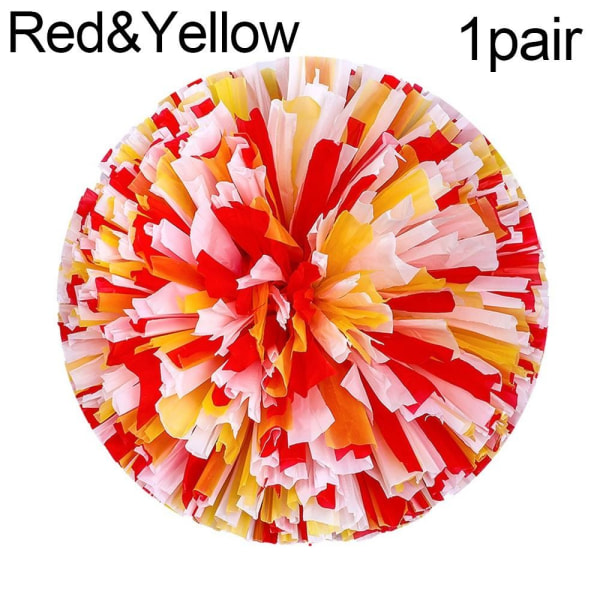 1 par Cheerleader-pomponger Cheerleading Cheerball RØD&GUL Red&Yellow