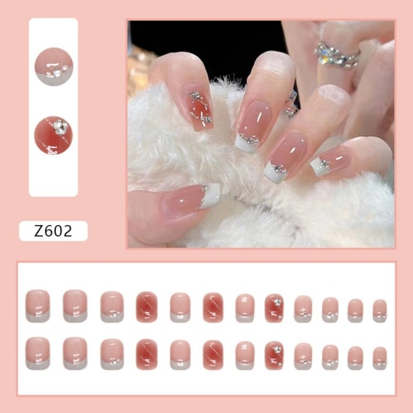24st False Nails Short Square W382 W382 W382