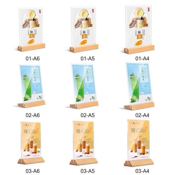 Pöytäkyltin pidike Menu näyttöteline 03-A6 03-A6 03-A6