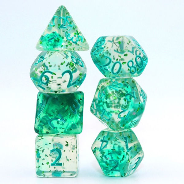 7 Stk/sæt DND Terning Polyhedral Terning BLÅ BLÅ blue