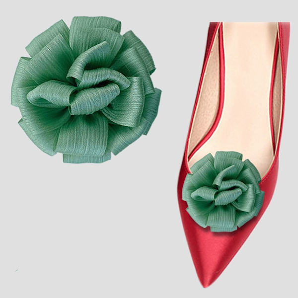 2kpl Shoe Clip Charm solki VIHREÄ green