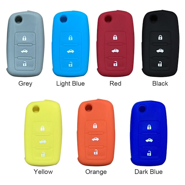 3 st case Bilnyckelskydd GUL Yellow