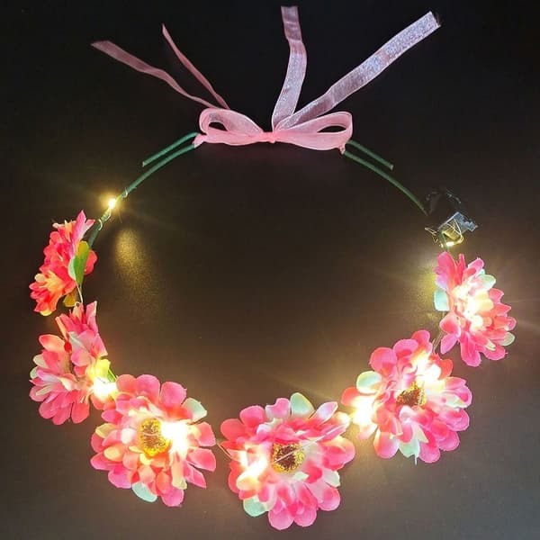 Glødende LED-krans Halloween-kroneblomst 5 5 5
