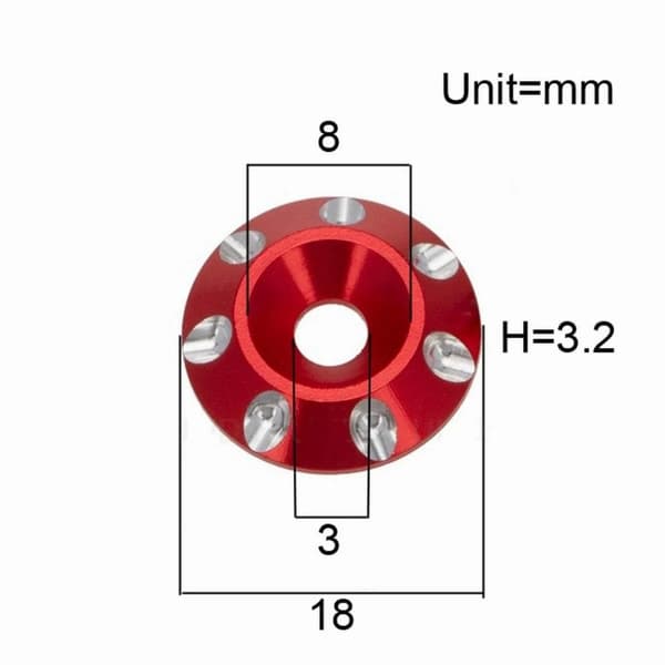 2stk Bagvingepakning Rc Bilhaleafstandsstykke TITANIUM Titanium