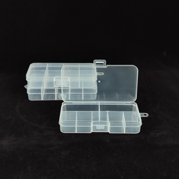 Transparent förvaringslåda Smycken pärlor behållare 12.8X6.7X2.2CM1 12.8x6.7x2.2cm1