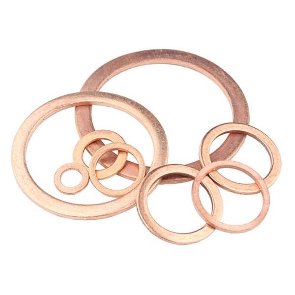 50 stk/100 stk. kobberskive flad ringpakning 50 stk. M6X12X1MM 50Pcs M6x12x1mm