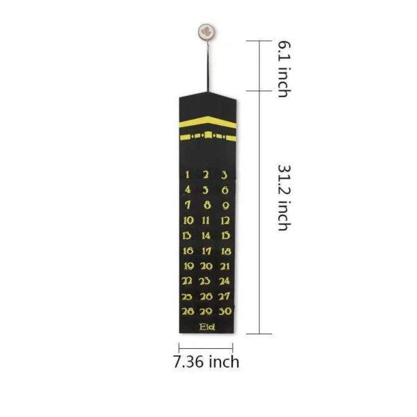 Eid Mubarak Kalender Ramadan Vägghängande Nedräkningskalender 5 5