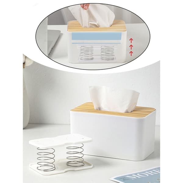 4 stk Papirhåndkleboks Springholder Tissue Box Spring Support 4pcs black