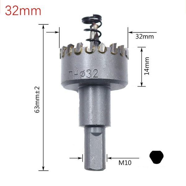 TCT-reikäsahan poranterä 32mm 32mm