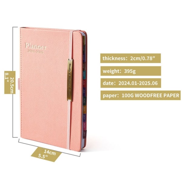 Schemabok Agendabok ROSA Pink