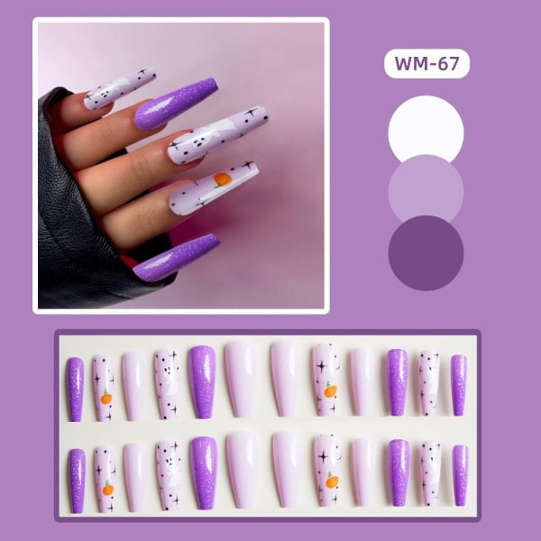 Ballerina False Nails Fake Nails WM-67 WM-67 WM-67